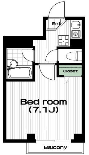 駒沢大学駅の賃貸 80,000円 間取り図