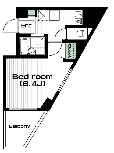 新宿駅の賃貸 90,000円 間取り図