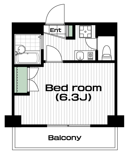 野方駅の賃貸 68,000円 間取り図