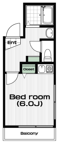 東伏見駅の賃貸 54,000円 間取り図