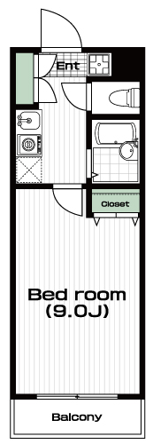 中央大学・明星大学駅の賃貸 65,000円 間取り図
