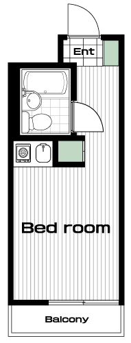 野方駅の賃貸 49,000円 間取り図