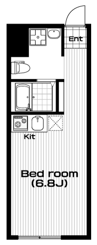 大岡山駅の賃貸 85,000円 間取り図