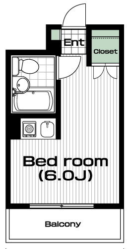 西八王子駅の賃貸 35,000円 間取り図