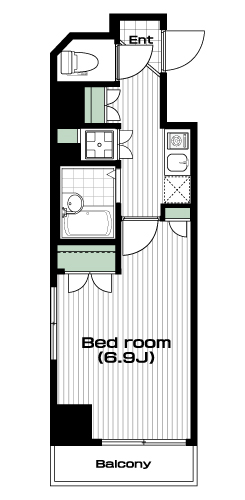 巣鴨駅の賃貸 90,000円 間取り図