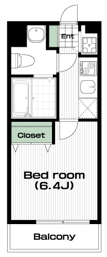 高田馬場駅の賃貸 87,000円 間取り図