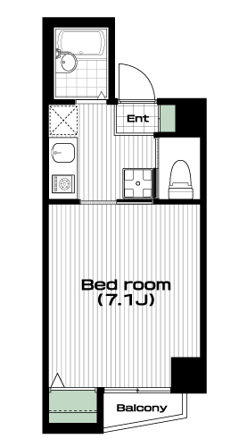 池袋駅の賃貸 81,000円 間取り図
