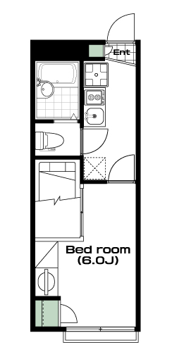 金町駅の賃貸 60,000円 間取り図