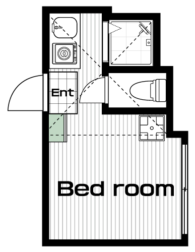 四ツ谷駅の賃貸 80,000円 間取り図