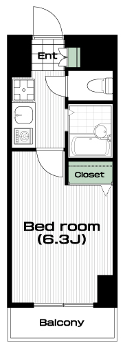 明大前駅の賃貸 79,000円 間取り図