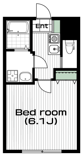 国分寺駅の賃貸 52,000円 間取り図