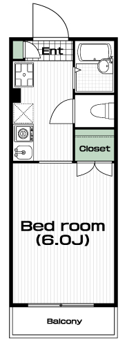 南大沢駅の賃貸 40,000円 間取り図