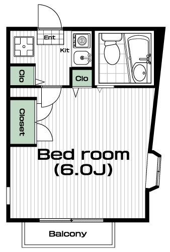 生田駅の賃貸 40,000円 間取り図
