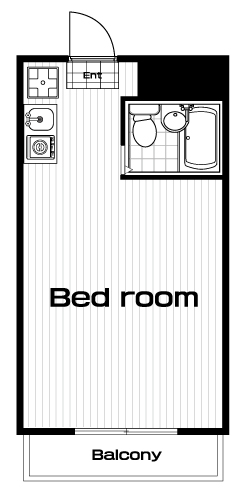 生田駅の賃貸 37,000円 間取り図