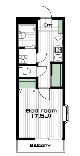 坂戸駅の賃貸 41,000円 間取り図