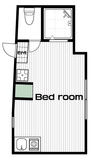 方南町駅の賃貸 55,000円 間取り図