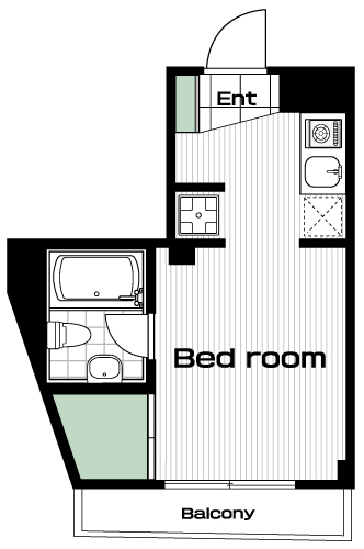 鷺ノ宮駅の賃貸 77,000円 間取り図
