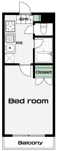 駒沢大学駅の賃貸 60,000円 間取り図
