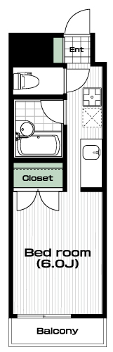 八王子駅の賃貸 50,000円 間取り図