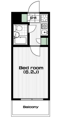 椎名町駅の賃貸 80,000円 間取り図