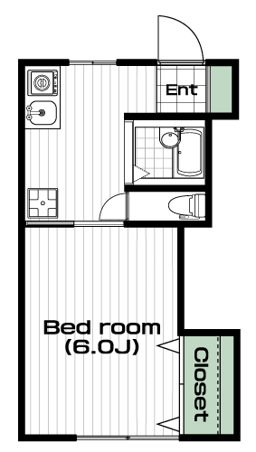 三ツ沢上町駅の賃貸 50,000円 間取り図