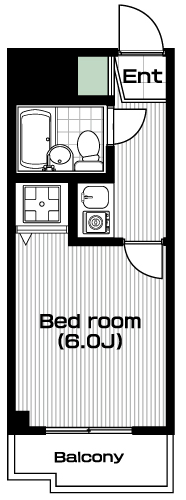 調布駅の賃貸 48,000円 間取り図