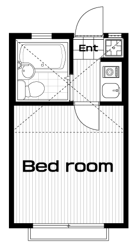 調布駅の賃貸 43,000円 間取り図
