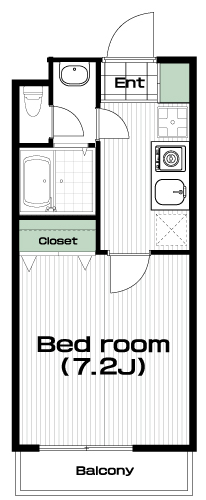 田無駅の賃貸 70,000円 間取り図