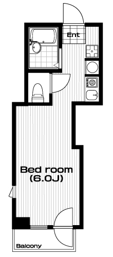 八王子駅の賃貸 54,000円 間取り図