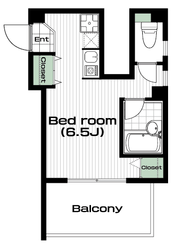 駒沢大学駅の賃貸 80,000円 間取り図