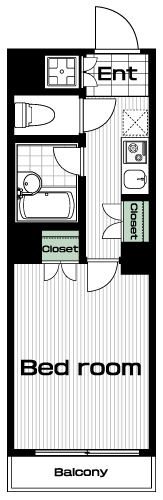 早稲田駅の賃貸 79,000円 間取り図