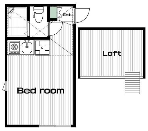 和田町駅の賃貸 49,000円 間取り図