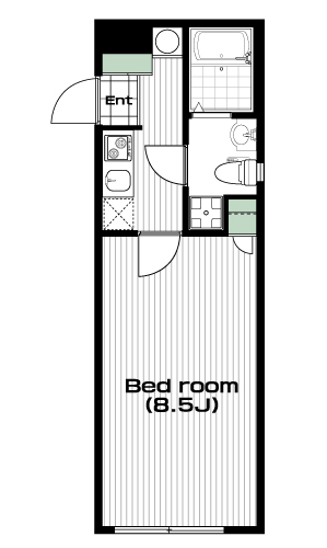 白山駅の賃貸 90,000円 間取り図