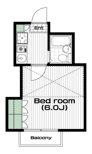 平和台駅の賃貸 55,000円 間取り図