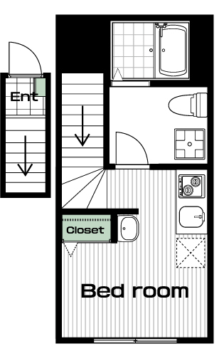 吉祥寺駅の賃貸 75,000円 間取り図