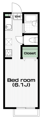 大塚・帝京大学駅の賃貸 47,000円 間取り図