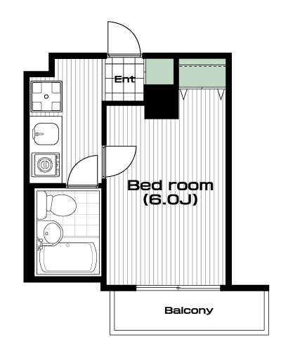 本蓮沼駅の賃貸 57,000円 間取り図