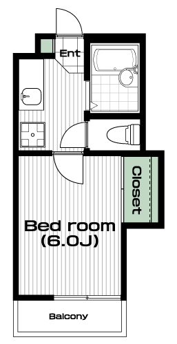 調布駅の賃貸 64,000円 間取り図