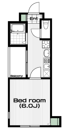 市ケ谷駅の賃貸 87,000円 間取り図