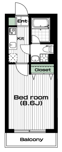 駒場東大前駅の賃貸 101,000円 間取り図