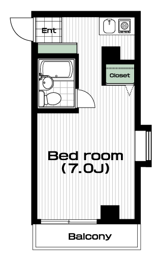 調布駅の賃貸 50,000円 間取り図