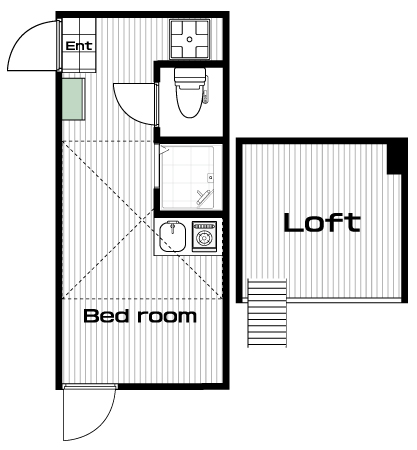 駒沢大学駅の賃貸 70,000円 間取り図
