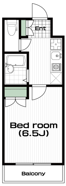 早稲田駅の賃貸 76,000円 間取り図