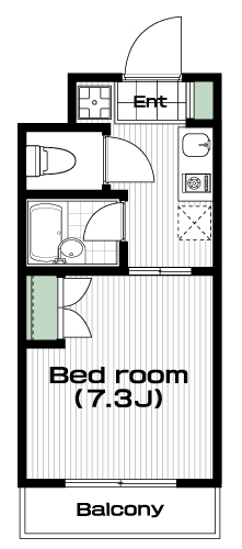 久米川駅の賃貸 51,500円 間取り図