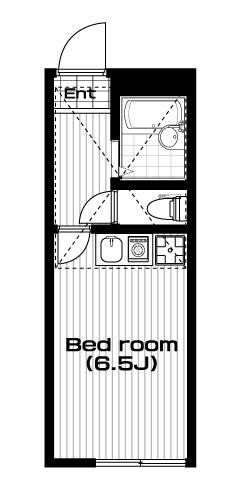 氷川台駅の賃貸 69,000円 間取り図