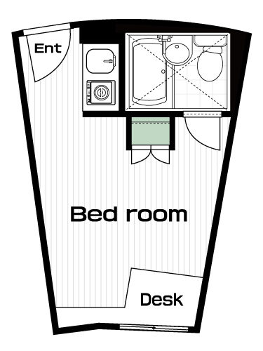 早稲田駅の賃貸 54,000円 間取り図