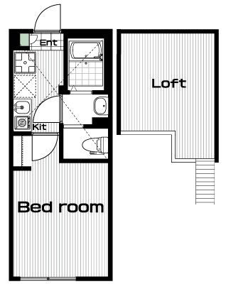 柿生駅の賃貸 64,000円 間取り図