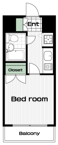 新井薬師前駅の賃貸 67,000円 間取り図