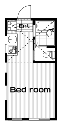 桜上水駅の賃貸 82,000円 間取り図
