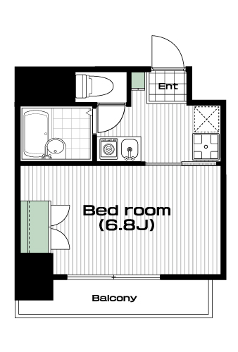 錦糸町駅の賃貸 75,500円 間取り図